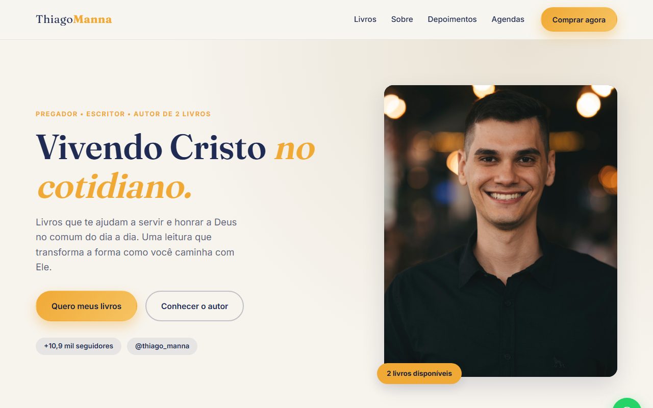 Site do Thiago Manna, feito pela Alta7